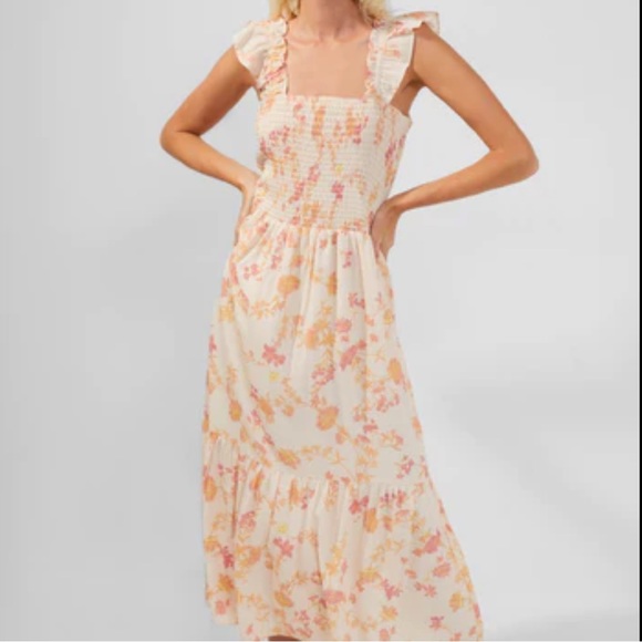 Floral drape dress with pockets - Picture 2 of 2